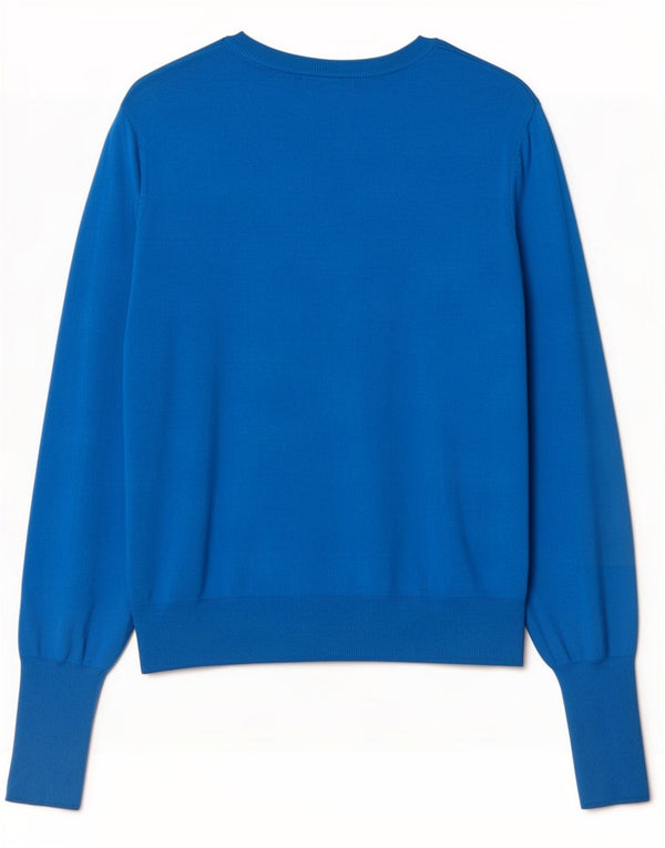 Marks & Spencer Damen Strickjacke Pullover UK 12 Mittelblaue Viskose