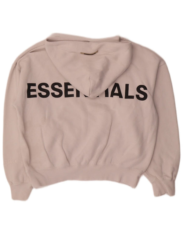 Essentials Womens Graphic Oversized Hoodie Pullover UK 2 2XS Weiße Baumwolle
