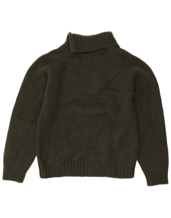 DIESEL Damen Pullover mit Reißverschluss am Hals UK 18 XL Khaki Wolle