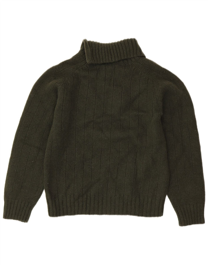 DIESEL Damen Pullover mit Reißverschluss am Hals UK 18 XL Khaki Wolle