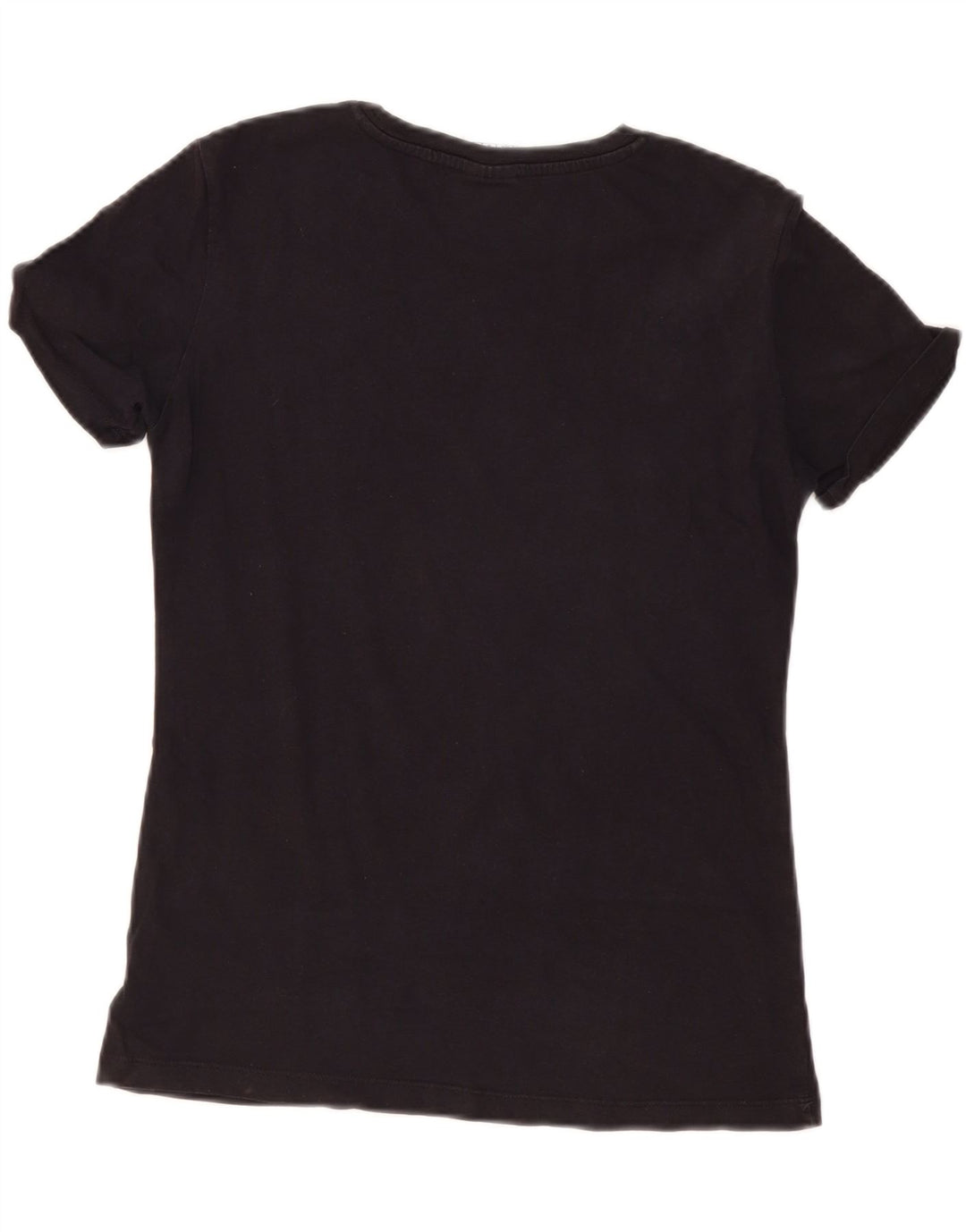 Champion Damen Grafik-T-Shirt-Oberteil UK 12 Medium Schwarz