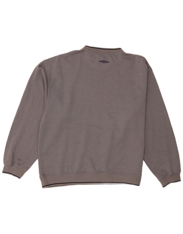 Umbro Mens Sweatshirt Jumper XL Grey Polyester