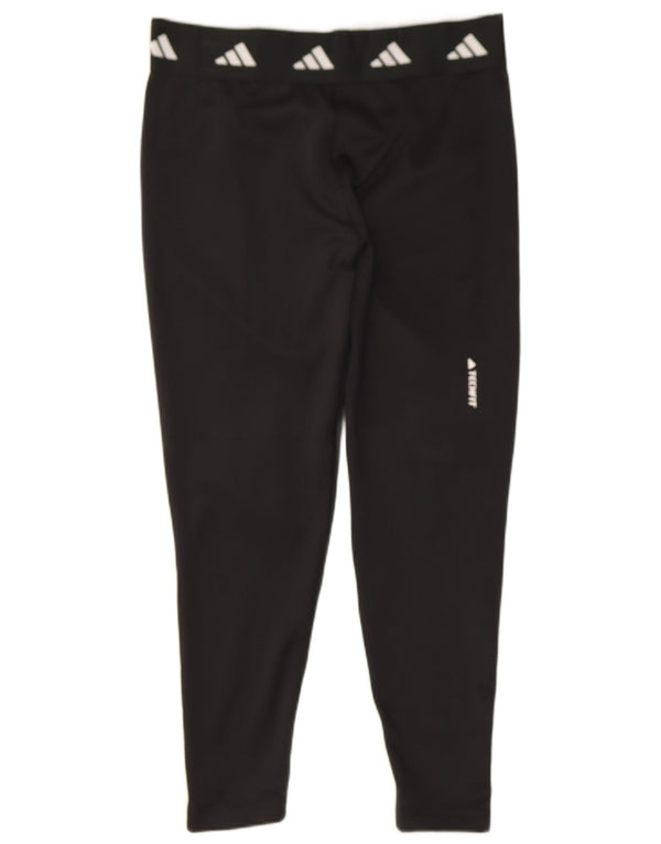 Adidas Damen Aeroready Graphic Leggings UK 16/18 Large Schwarz Polyester