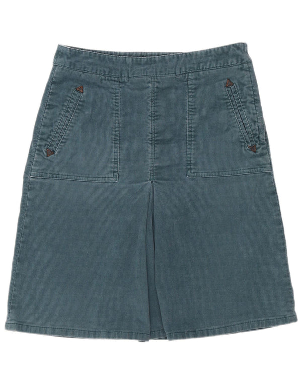 Hobbs Damen Cordrock UK 8 Small W27 Blaue Baumwolle