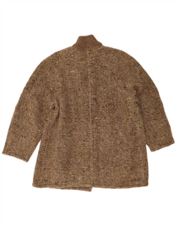 Vintage Damen Mantel UK 14 Groß Beige meliert