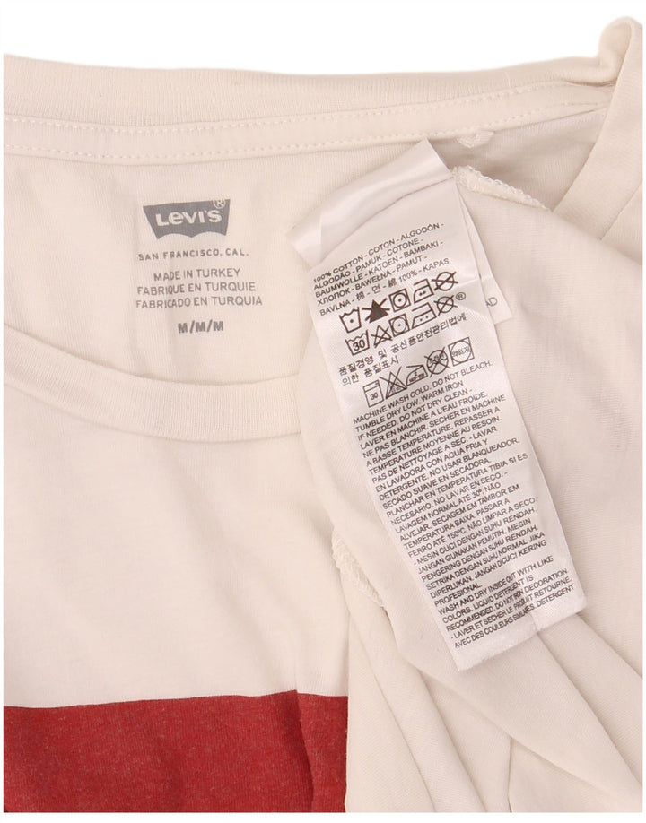 LEVI'S Damen-T-Shirt mit Grafik, UK 12, mittelweiße Baumwolle