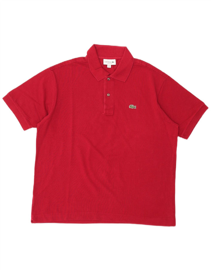 Lacoste Herren-Poloshirt mit klassischer Passform, Größe 6 XL, rote Baumwolle