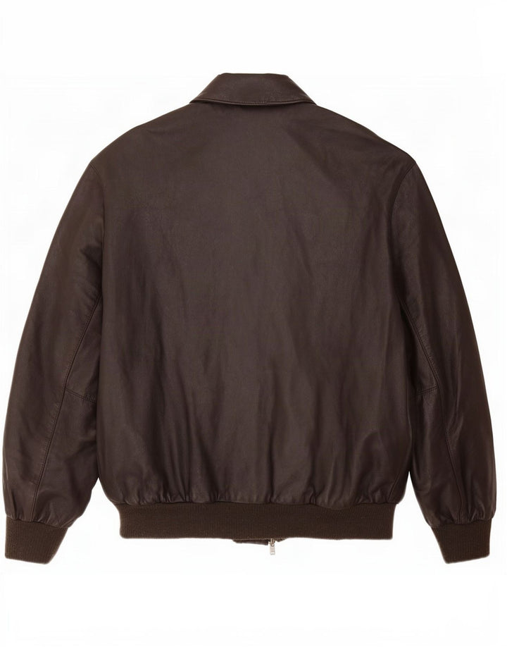 Sisley Herren Lederjacke UK 38 Mittelbraun