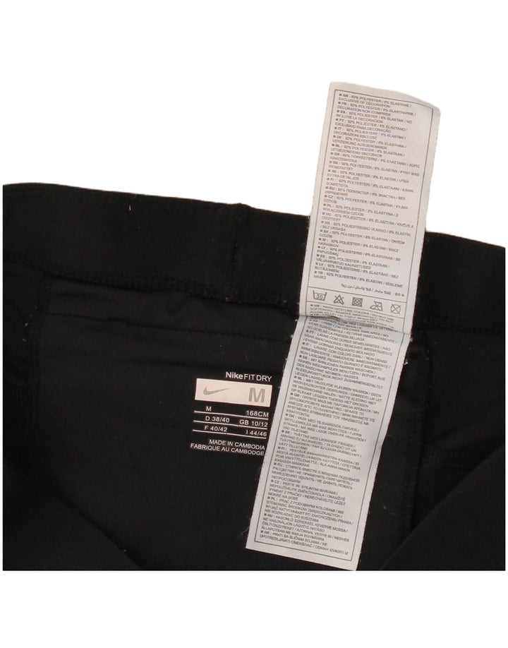 Nike Damen Capri-Leggings UK 10/12 Mittelschwarzes Polyester