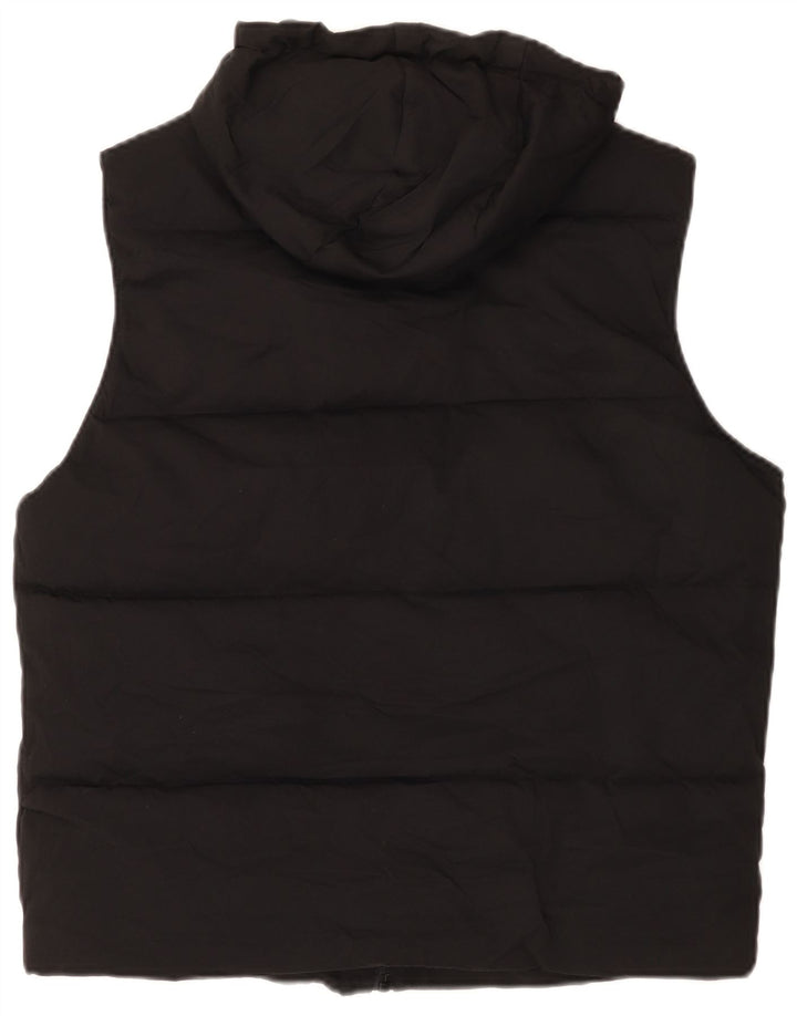 Zara Herren-Weste mit Kapuze, gepolstert, UK 38, Mittelschwarz, Polyester