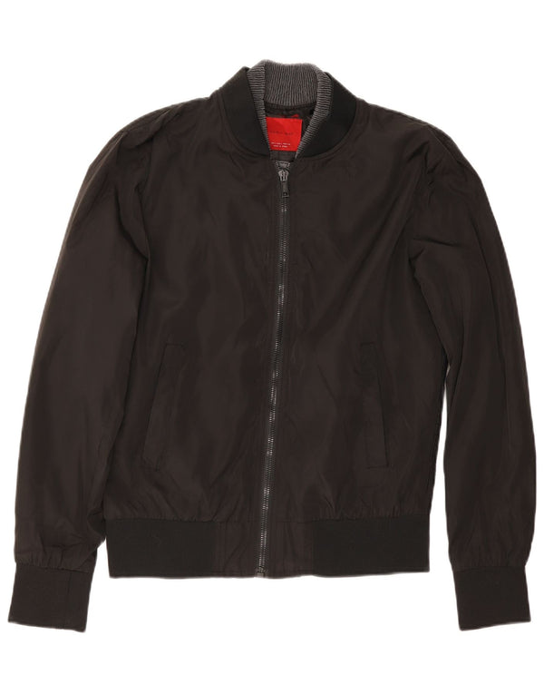 Zara Herren Bomberjacke UK 40 Large Schwarz