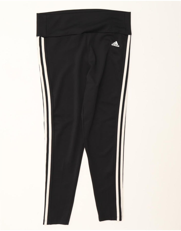 Adidas Damen Aeroready Leggings UK 16/18 Large Schwarz Polyester