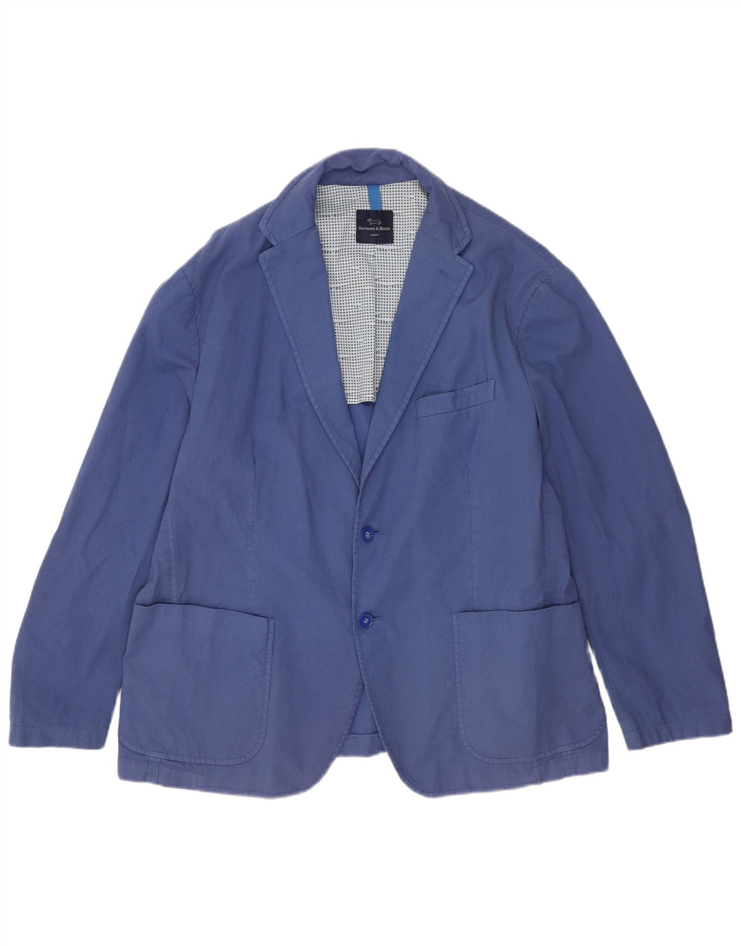 Harmont & Blaine Herren-Blazer mit 2 Knöpfen, UK 42, XL, Blau, Baumwolle