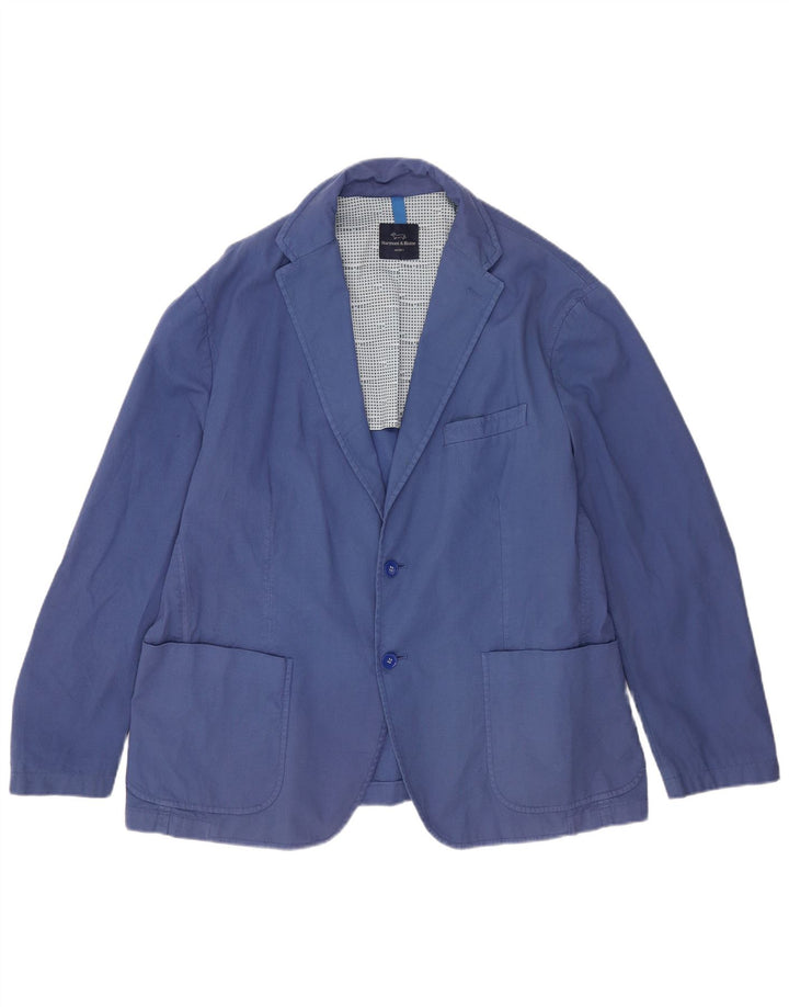 Harmont & Blaine Herren-Blazer mit 2 Knöpfen, UK 42, XL, Blau, Baumwolle