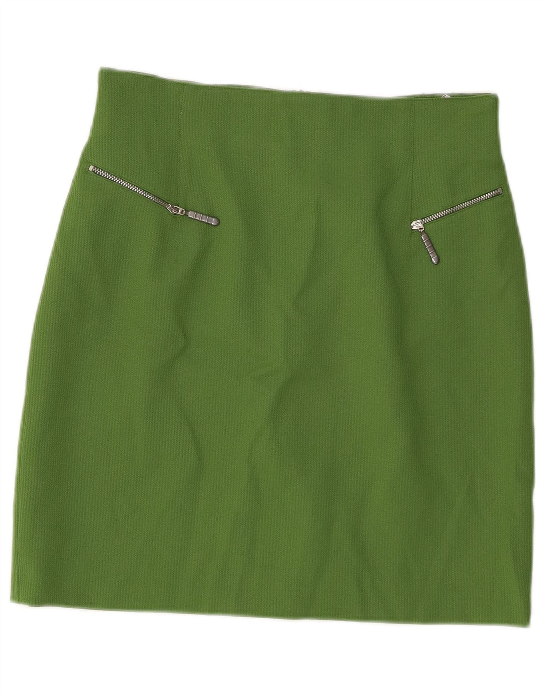 Vintage Damen Minirock mit hoher Taille IT 40 W28 Grün Polyester