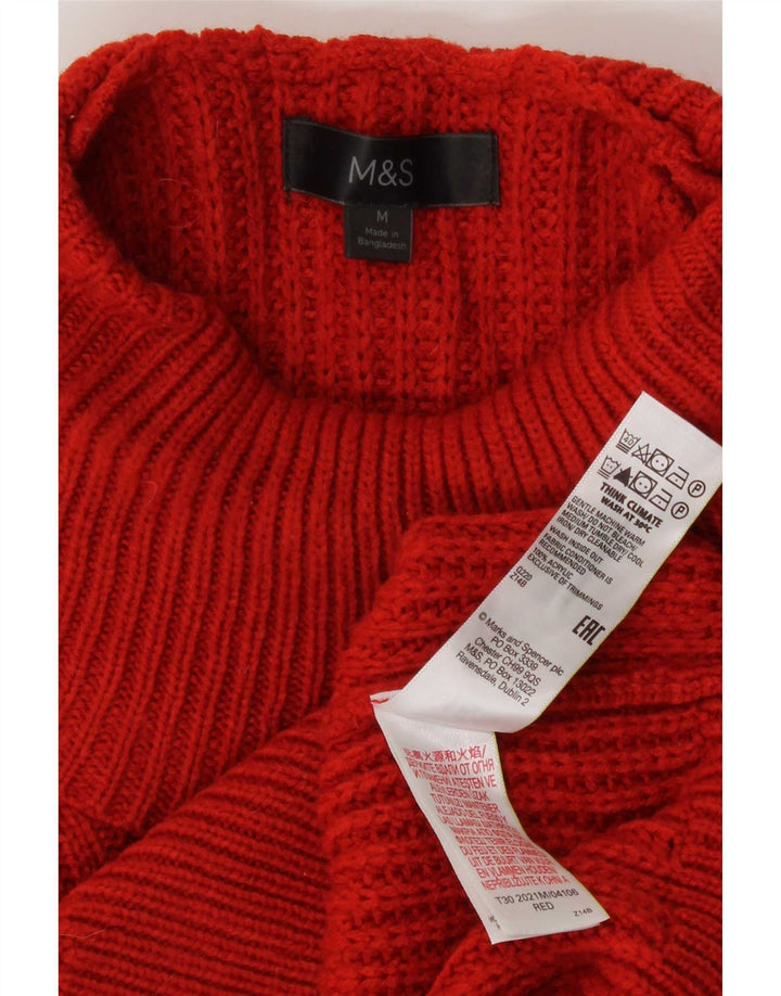 Marks & Spencer Rollkragenpullover für Damen, UK 14, Mittelrot, Acryl