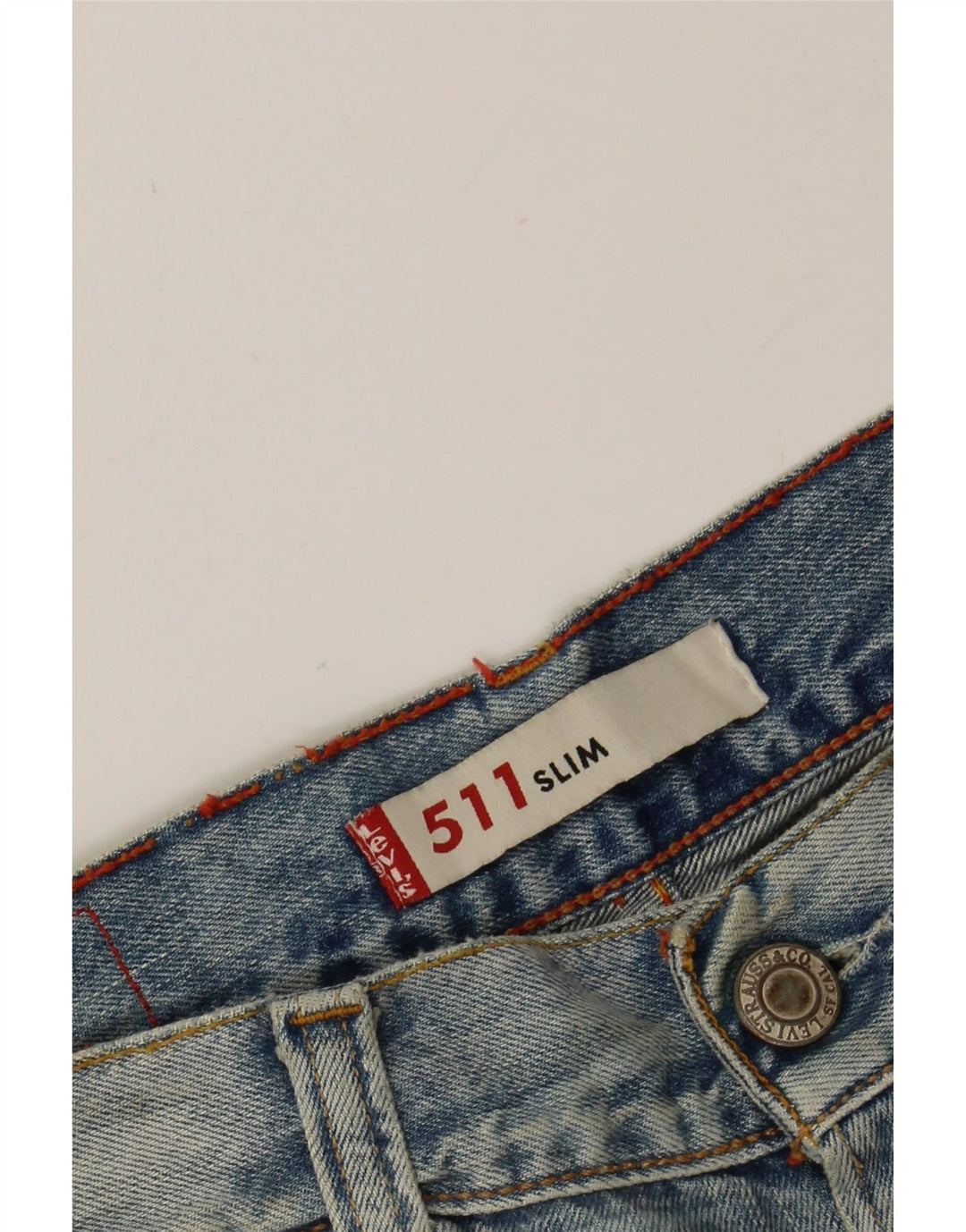 LEVI'S Mens 511 Slim Jeans W32 L32 Blue Tie Dye Vintage Levi's and Second-Hand Levi's from Messina Hembry 