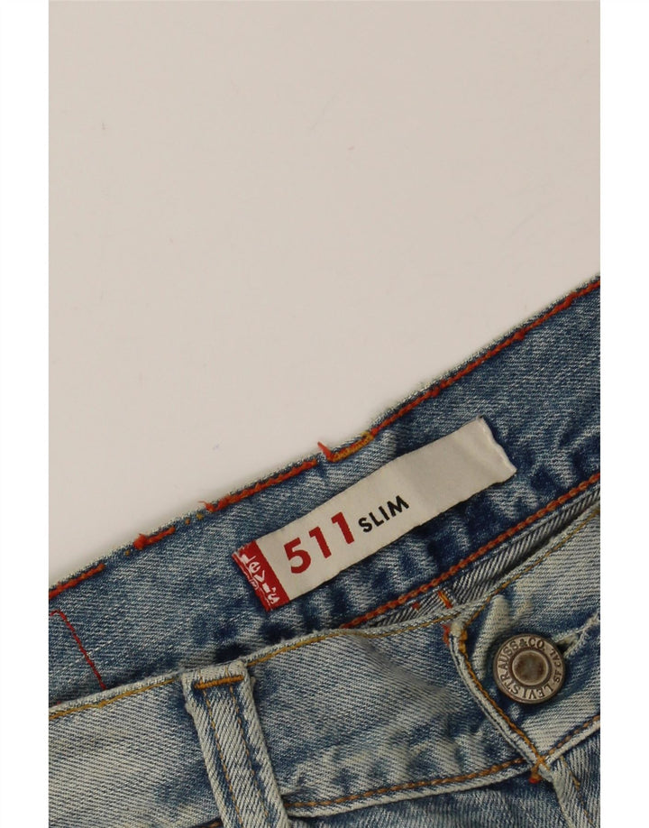 LEVI'S Mens 511 Slim Jeans W32 L32 Blue Tie Dye Vintage Levi's and Second-Hand Levi's from Messina Hembry 