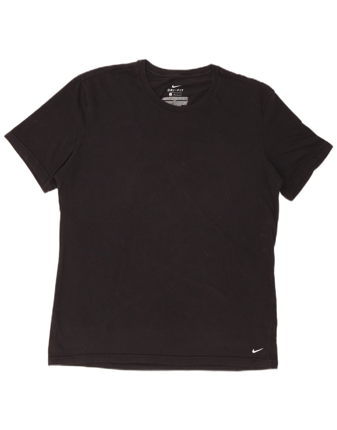 NIKE Herren Dri Fit T-Shirt Top XL Schwarz Baumwolle