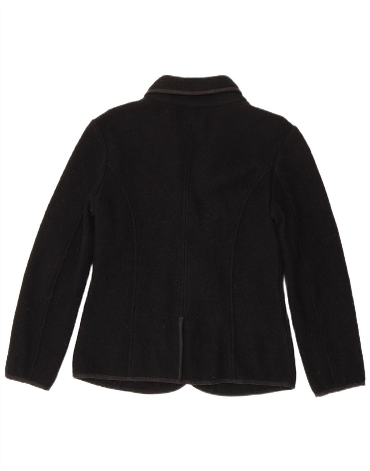 Woolrich Damen-Blazerjacke mit 4 Knöpfen, UK 14, große schwarze Wolle