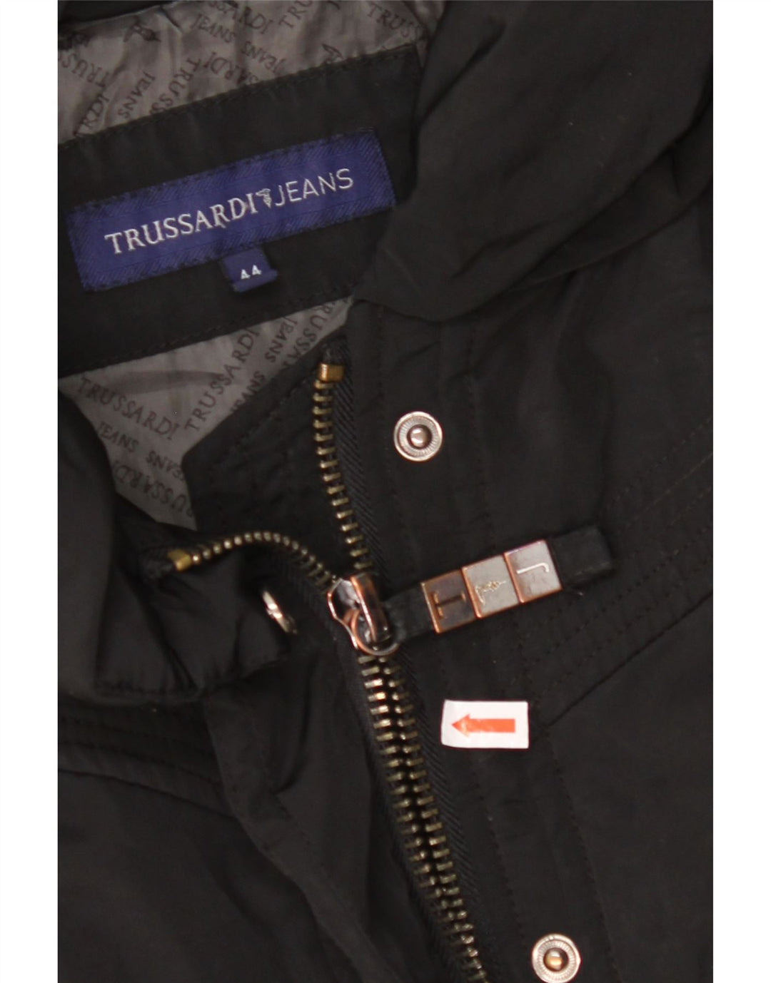 TRUSSARDI JEANS Damen Windjacke IT 44 Mittelschwarzes Polyester