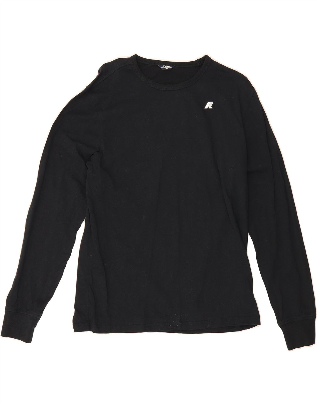 K-WAY Mens Top Long Sleeve Large Black Vintage K-Way and Second-Hand K-Way from Messina Hembry 
