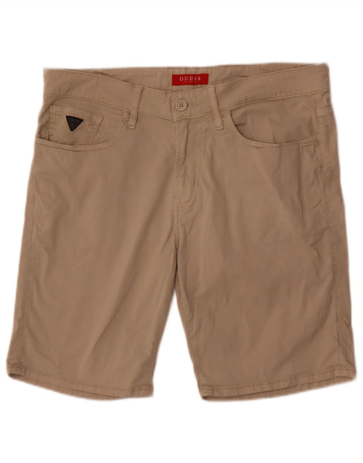Guess Herren-Freizeitshorts W34 Large Beige Baumwolle