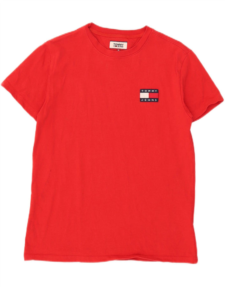 TOMMY HILFIGER Herren T-Shirt Top Small Rot Baumwolle