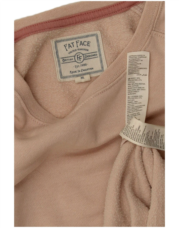 Fat Face Damen-Sweatshirt-Pullover UK 14 Mittelrosa Polyester