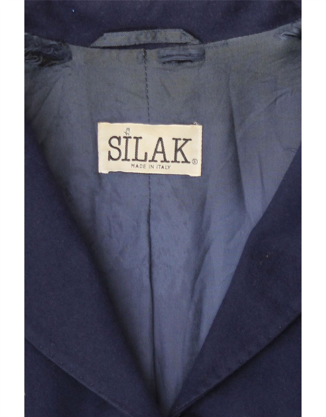 Vintage Damen Longline 3-Knopf-Blazerjacke UK 14 Medium Navy Blue