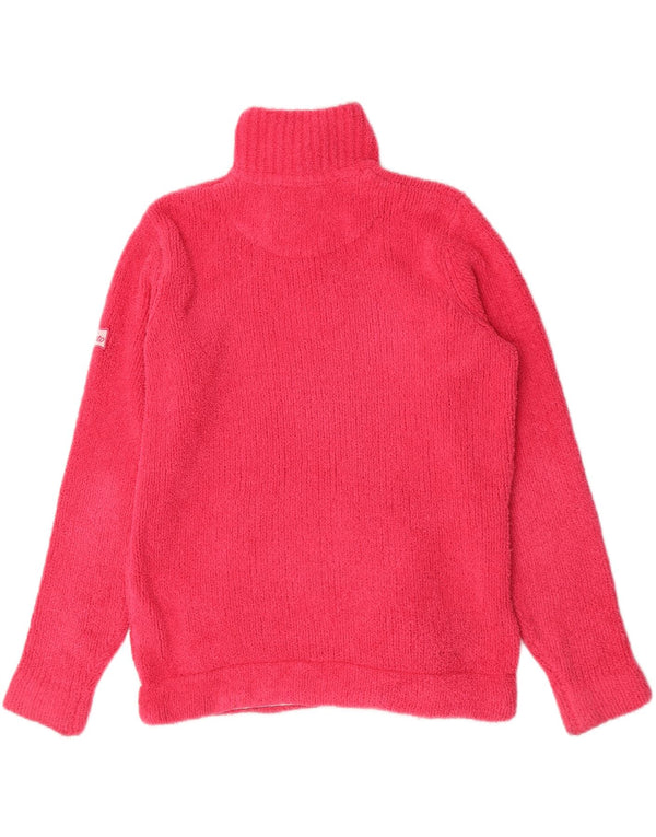 Musto Damen-Sweatshirt in Übergröße mit Grafik und Reißverschluss am Hals, Gr. 10, Größe S, Rosa
