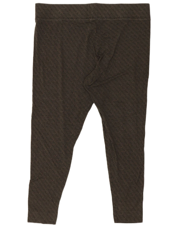 Marks & Spencer Capri-Leggings für Damen, UK 20 2XL, Khaki, geometrische Viskose