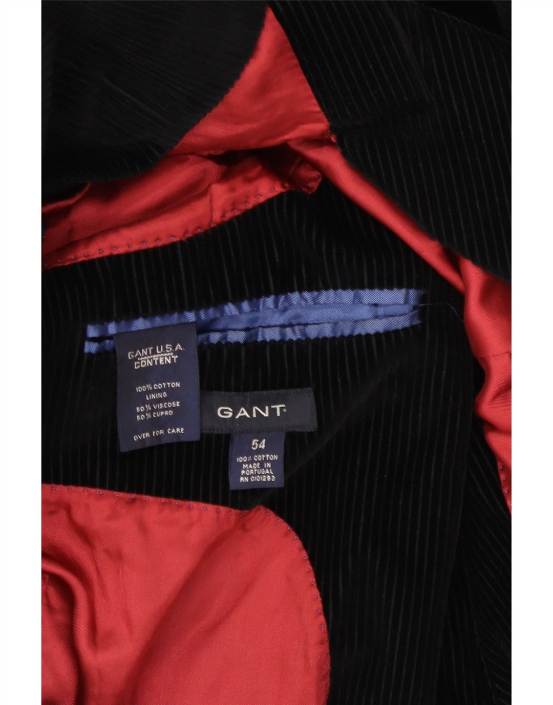 GANT Herren 3-Knopf-Blazer aus Cord, EU 54, 2XL, schwarze Baumwolle