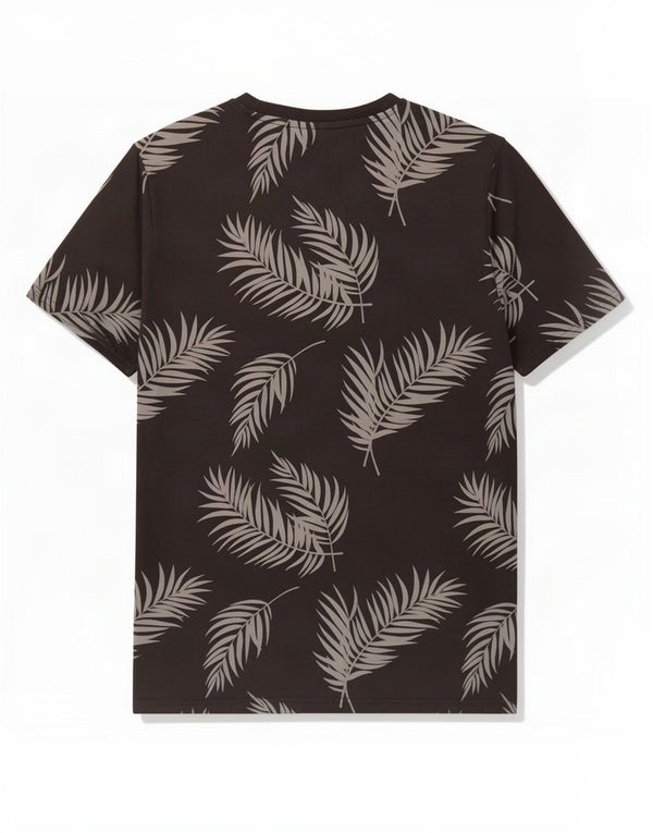 Puma Herren-T-Shirt mit Grafik, mittelgroß, schwarz, geblümt, Baumwolle