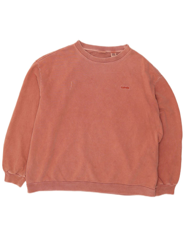 Levi's Damen-Sweatshirt in Übergröße, Größe UK 14, mittelrot, Baumwolle