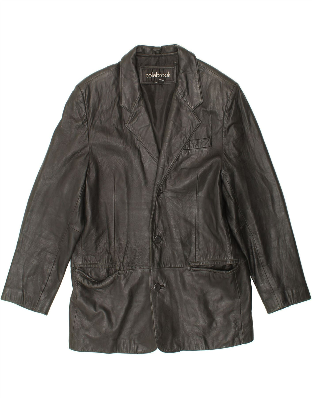 COLEBROOK Mens Leather Jacket UK 40 Large Black Leather Vintage Colebrook and Second-Hand Colebrook from Messina Hembry 