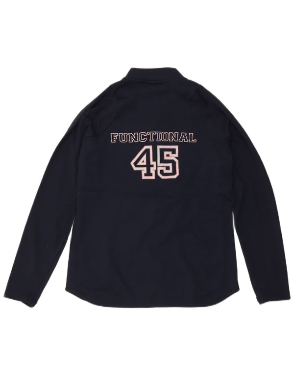 Nike Damen Dri Fit Graphic Pullover-Trainingsanzugoberteil, UK 14, mittleres Marineblau
