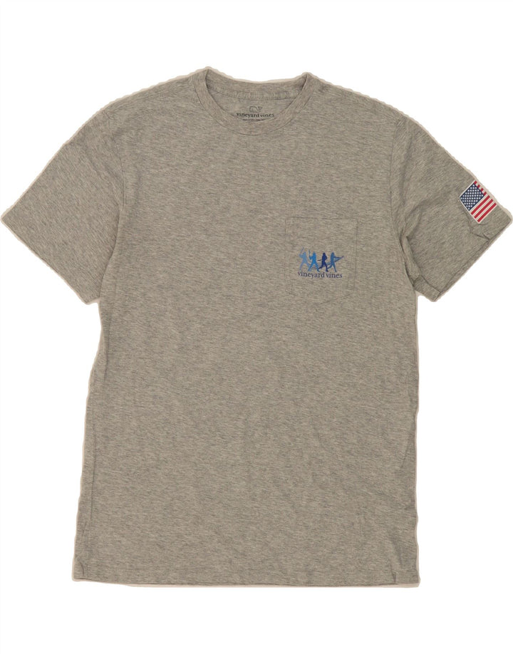 VINEYARD VINES Mens Graphic T-Shirt Top Small Grey Cotton Vintage Vineyard Vines and Second-Hand Vineyard Vines from Messina Hembry 