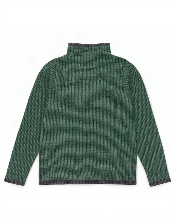 Weird Fish Damen-Fleecepullover mit Reißverschluss am Hals, UK 14, Größe L, Grün, Polyester