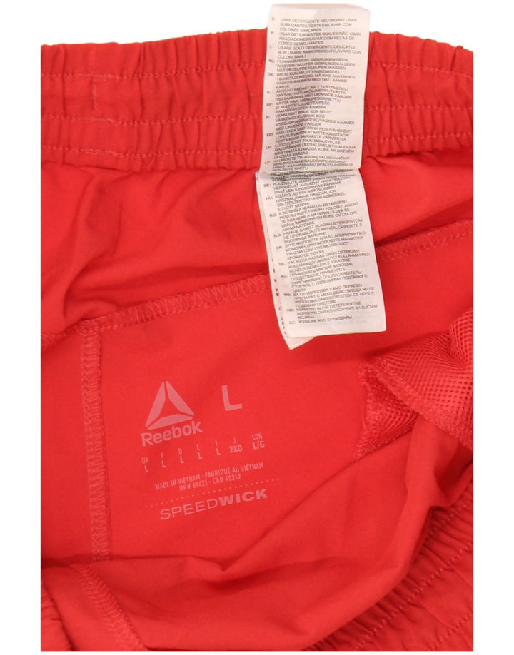 Reebok Herren-Sportshorts, groß, rotes Polyester