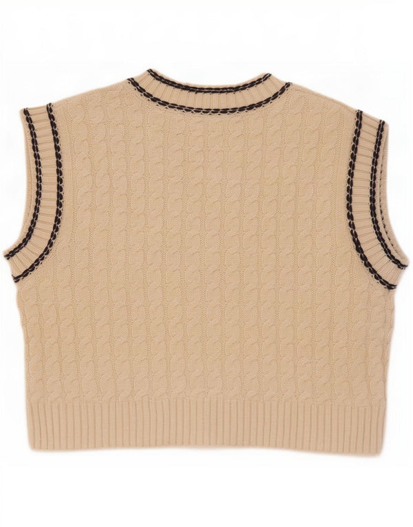 Zara Mädchen Crop Vest Tank Top 13-14 Jahre Beige Polyester