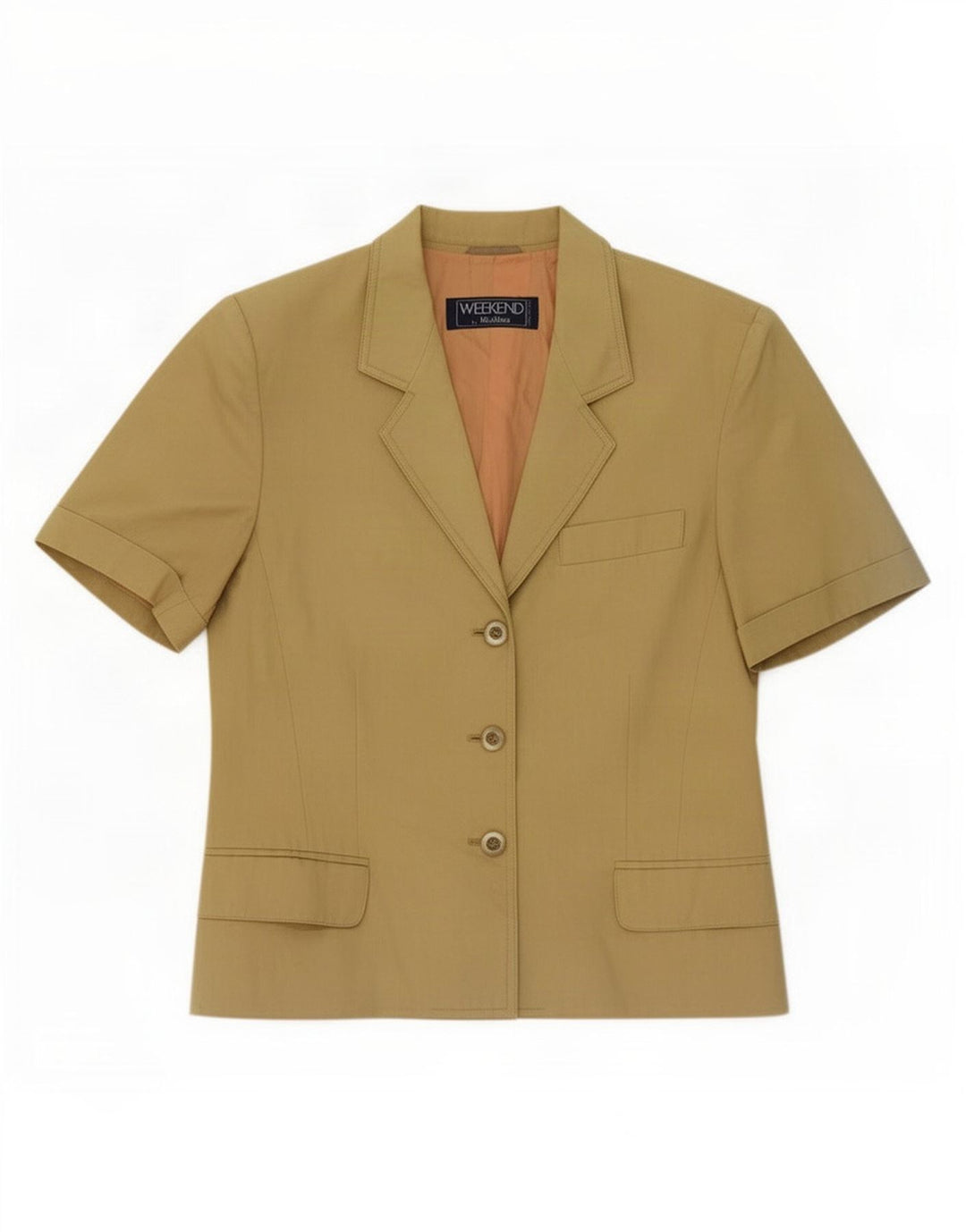 Max Mara Womens Weekend 3 Button Blazer Jacke UK 14 Large Khaki