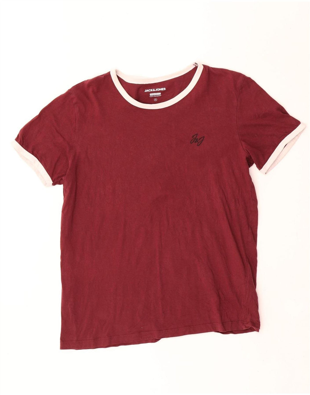 Jack & Jones Herren-T-Shirt mit normaler Passform, mittlere kastanienbraune Baumwolle