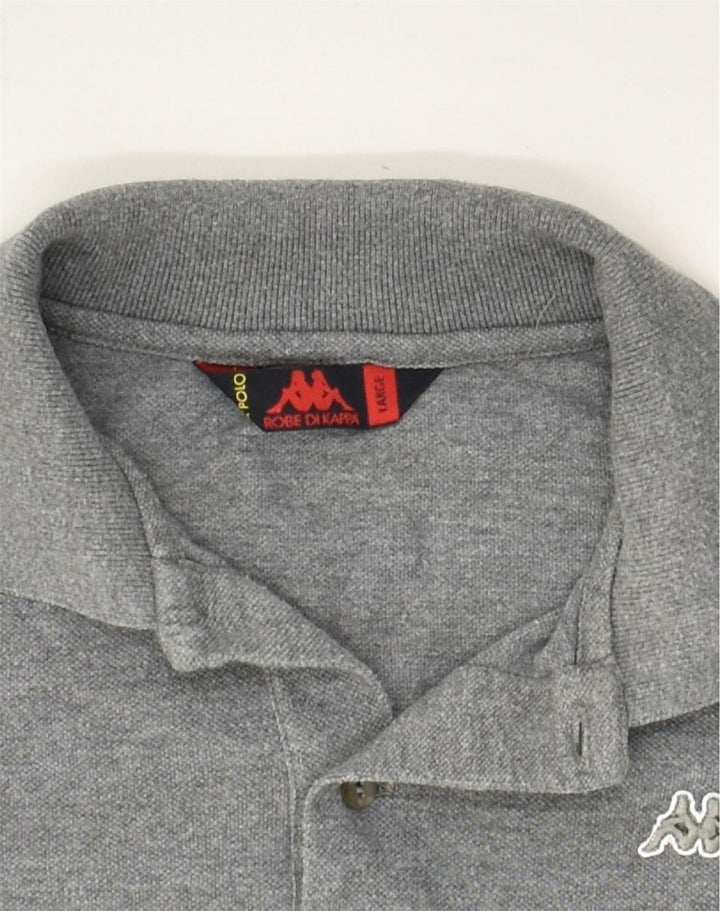 KAPPA Mens Polo Shirt Large Grey Cotton | Vintage Kappa | Thrift | Second-Hand Kappa | Used Clothing | Messina Hembry 