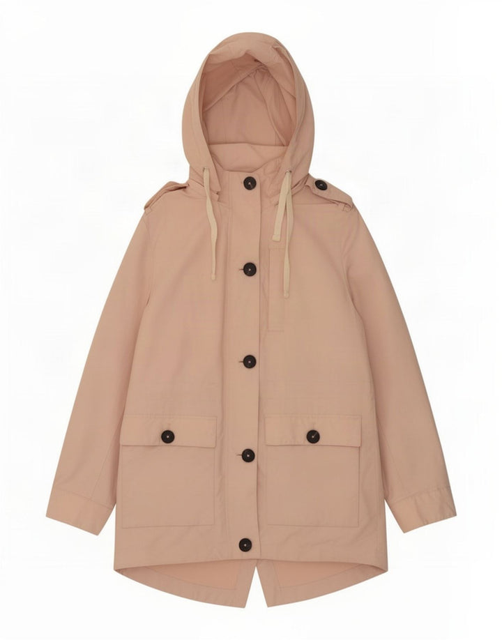 Marks & Spencer Damen-Militärparka mit Kapuze, UK 12, Mittelrosa
