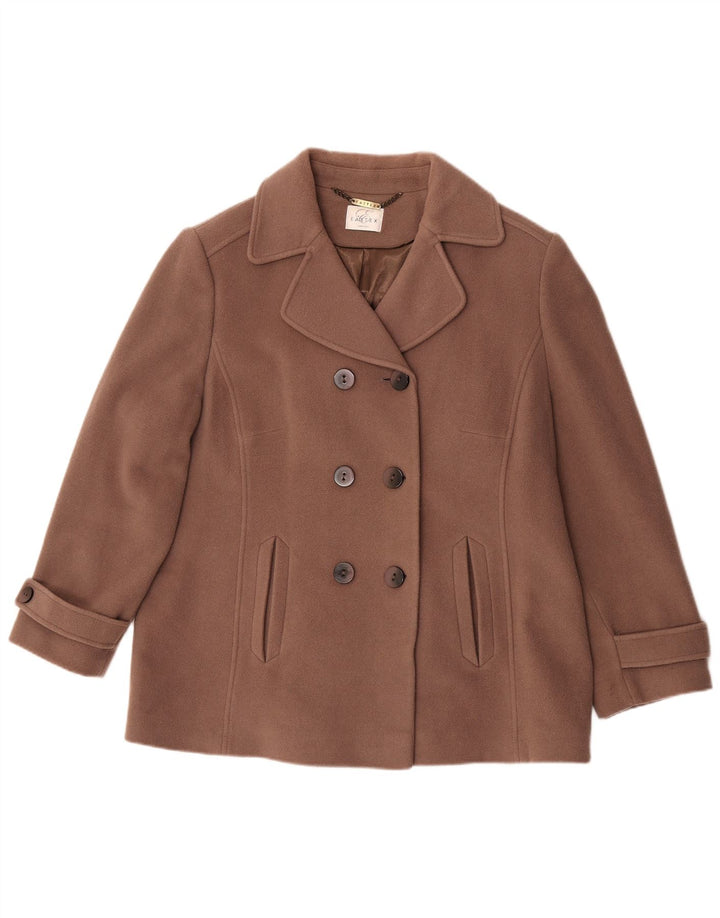 Eastex Damen Pea Coat UK 18 XL Braune Wolle