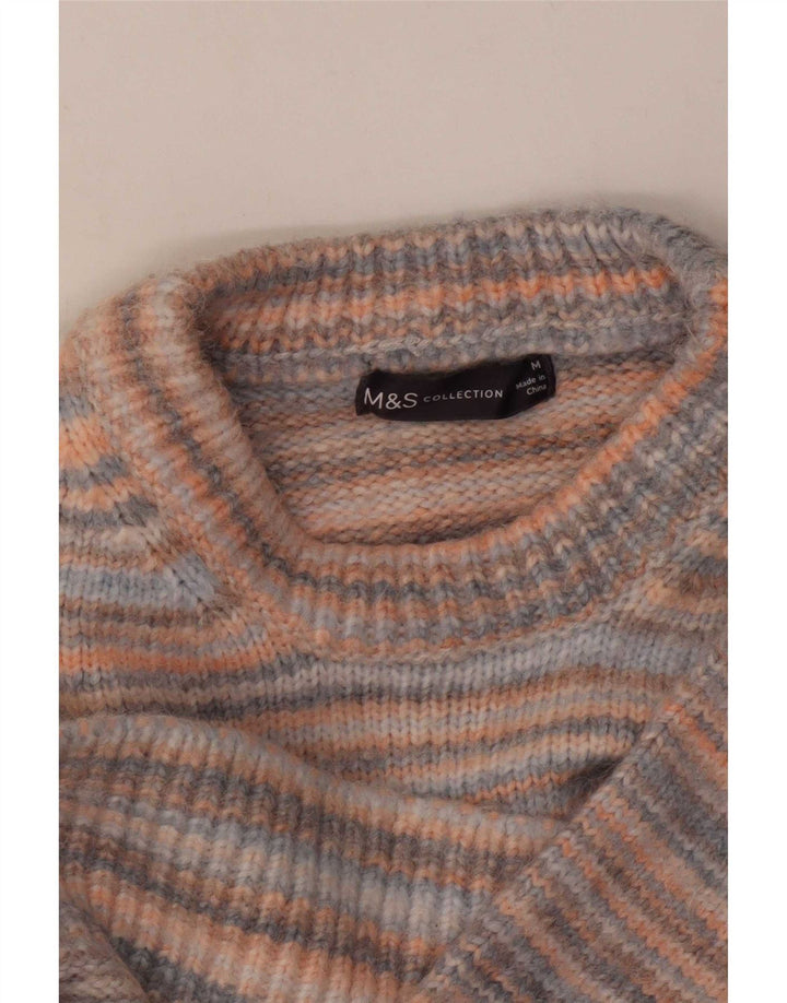 Marks & Spencer Damen-Pullover mit U-Boot-Ausschnitt, Gr. 14, mittelmehrfarbig
