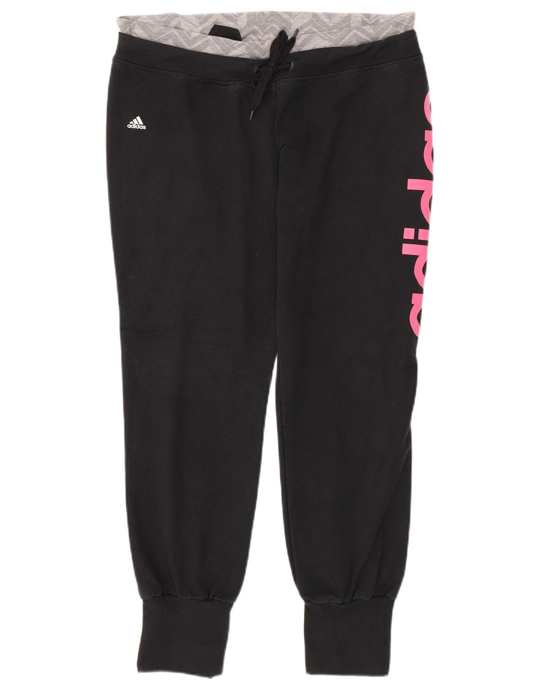 ADIDAS Damen Climalite Trainingshose Jogger UK 16/18 Large Schwarz
