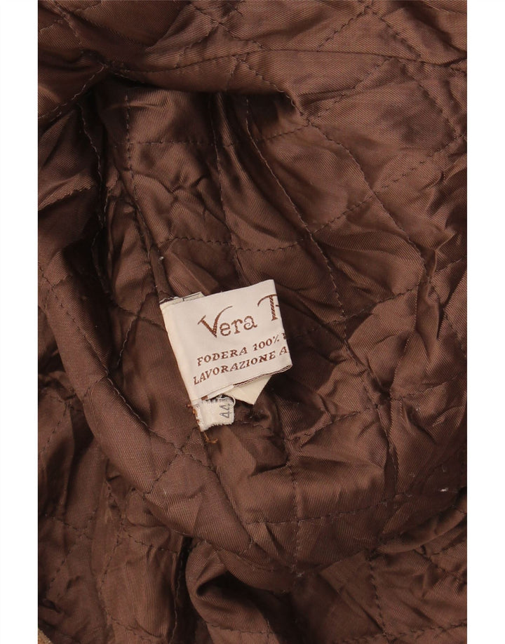 ANTICA PELLERIA Womens Suede Overcoat IT 44 Medium Brown Leather Vintage Antica Pelleria and Second-Hand Antica Pelleria from Messina Hembry 