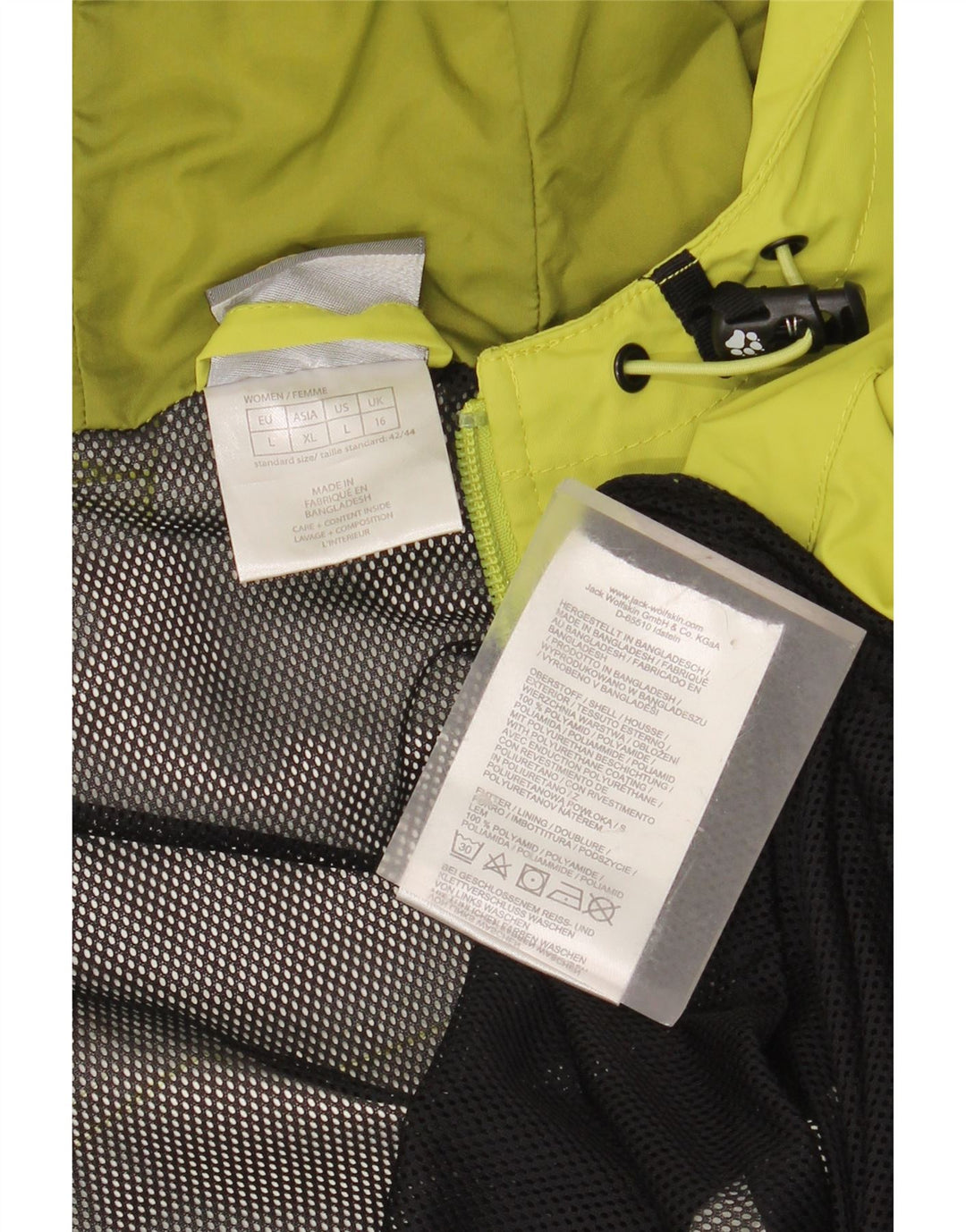 JACK WOLFSKIN Damen Übergroße Kapuzen-Regenjacke UK 16 Large Grün